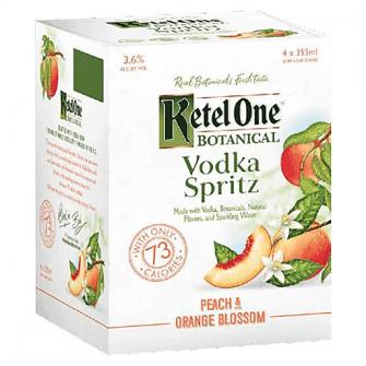 Ketel One - Botanical Peach & Orange Blossom Vodka Spritz (4 pack cans) (4 pack cans)